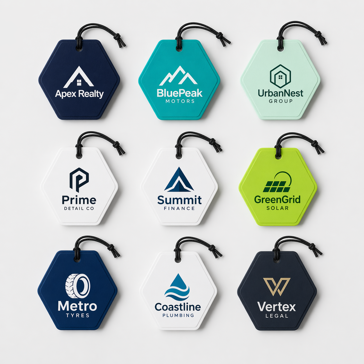 Range of custom branded car air fresheners